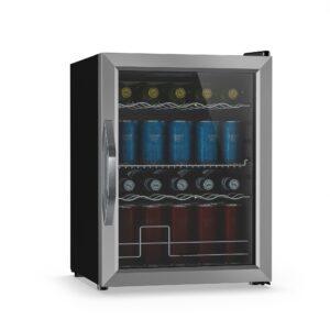 Klarstein Beersafe italhűtő üvegajtóval | 64 x 48 cm | LED-es belső világítás | Ezüst-fekete
