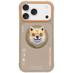 Nimmy Glasses Cool Dog MagSafe-kompatibilis tok iPhone 17 - bézs