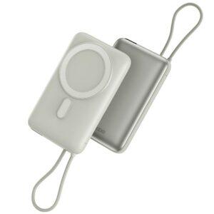 PowerBank Bazic Fusion Mag 10000mAh MagSafe kábel USB-C szürke