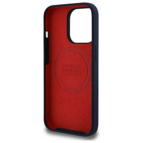 Red Bull RBHMP14L24SIILVR Silicone Red Ring MagSafe-kompatibilis tok iPhone 14 Pro - sötétkék
