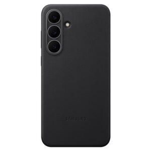 SAMSUNG műanyag telefonvédő (ECO vegán bőr hátlap) FEKETE Samsung Galaxy S25 FE (SM-S731)