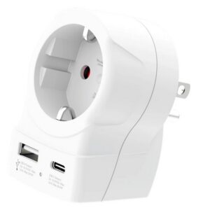 SKROSS utazó töltő USB+Type-C aljzat (250V/2.5A