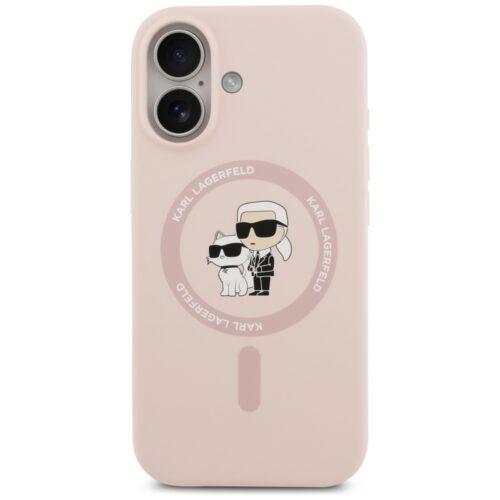 tok Karl Lagerfeld szilikon Karl&Choupette gyűrű MagSafe iPhone 17 rózsaszínhez - Image 2