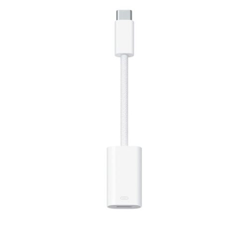 APPLE adapter kábel (lightning 8 pin aljzat - Type-C) FEHÉR