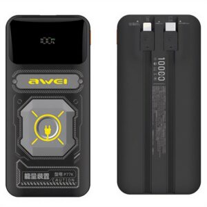 AWEI P77K vésztöltő USB+Type-C aljzat (10000mAh