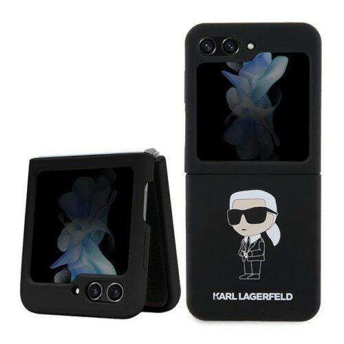 Karl Lagerfeld KLHCZF5SNIKBCK Z Flip5 keménytok fekete szilikon ikonikus szilikon