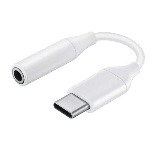 SAMSUNG adapter kábel (3.5mm jack aljzat - Type-C) FEHÉR Asus Zenfone 3 5.5 (ZE552KL)