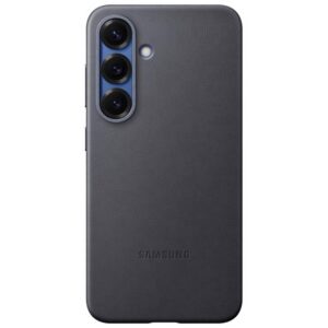 SAMSUNG műanyag telefonvédő (ECO bőr hatású hátlap) FEKETE Samsung Galaxy S25 (SM-S931)