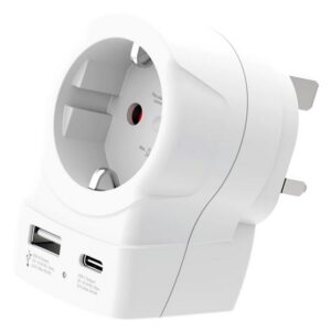 SKROSS utazó töltő USB+Type-C aljzat (250V/2.5A