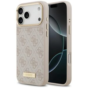 Guess 4G Logo Plate MagSafe tok iPhone 17 Pro Max rózsaszínűhöz