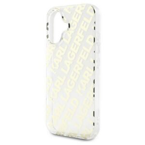 KARL LAGERFELD IML ELECTROPLATED REPEATED LOGO szilikon telefonvédő (ütésállóság) ARANY Apple iPhone 16