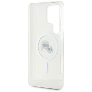 Karl Lagerfeld KLHMS25LHLSKCH IML Metal KC Heads MagSafe-kompatibilis tok Samsung Galaxy S25 Ultra - fehér