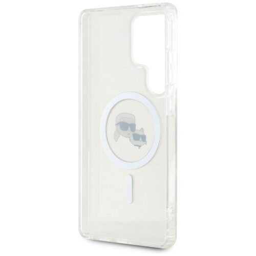 Karl Lagerfeld KLHMS25LHLSKCH IML Metal KC Heads MagSafe-kompatibilis tok Samsung Galaxy S25 Ultra - fehér