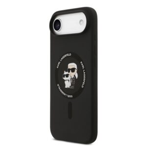Apple iPhone 17 Air KARL LAGERFELD KLHMP17MSCMKCRHK Liquid Silicon MagSafe Hátlap - Fekete