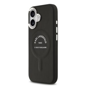 Apple iPhone 17 KARL LAGERFELD KLHMP17SPSKRSGEK Magsafe Hátlap - Fekete