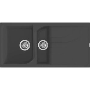 Elleci Ego 475 M70 Nero metal Gránit mosogatótálca (LME47570)Munkalapra szerelhető