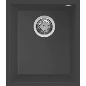 Elleci Quadra 100 M70 Nero metal Gránit mosogatótálca
