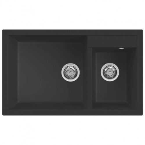 Elleci Quadra 440 G40 Nero Gránit mosogatótálca (LGQ44040)Munkalapra szerelhető
