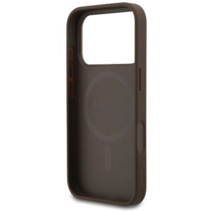 GUESS tok IPHONE 17 Pro kompatibilis MagSafe GUHMP17LG4GFRW (PU 4G Ring Classic Logo) barna