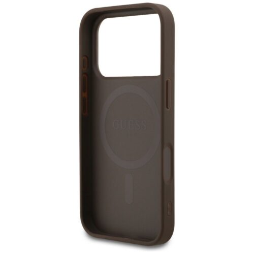 GUESS tok IPHONE 17 Pro kompatibilis MagSafe GUHMP17LG4GFRW (PU 4G Ring Classic Logo) barna