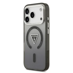 GUESS tok IPHONE 17 Pro kompatibilis MagSafe GUHMP17LHGTMLCGK (IML Gradient W/ Triangle Logo) fekete
