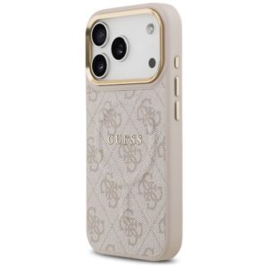GUESS tok IPHONE 17 Pro kompatibilis MagSafe GUHMP17LP4MSEGCP (PU 4G W/ Classic) rózsaszínű