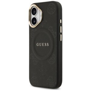 GUESS tok IPHONE 17 kompatibilis MagSafe GUHMP17SPSAMSECK (PU W/ Peony Hot Stamp) fekete