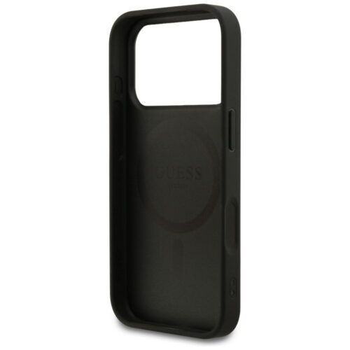 GUESS tok az IPHONE 17 Pro-hoz kompatibilis a MagSafe GUHMP17LG4GFRK (PU 4G Ring Classic Logo) fekete