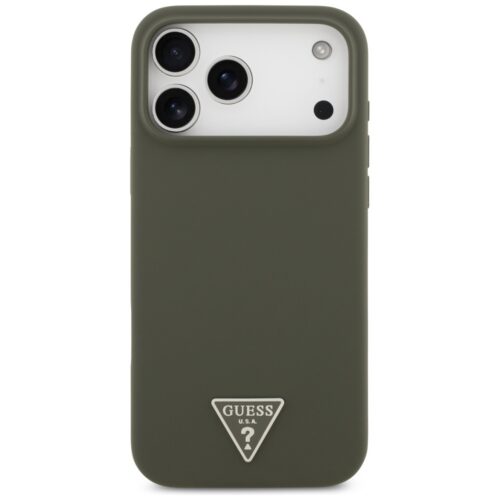 Guess tok szilikon háromszög logó MagSafe iPhone 17 Pro Max készülékhez khaki színben - Image 2