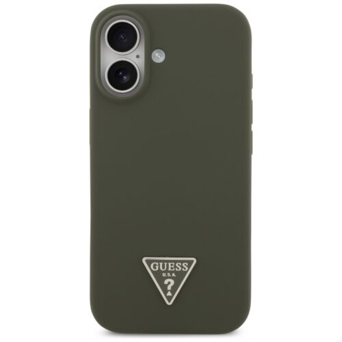 Guess tok szilikon háromszög logó MagSafe iPhone 17 khaki színű tokhoz - Image 2
