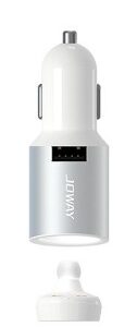 Joway H28 fehér 2.4A szivartöltőfej + bluetooth headset