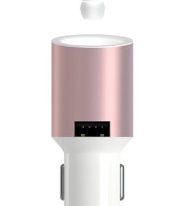 Joway H28 rózsaszín 2.4A szivartöltőfej + bluetooth headset