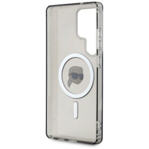 Karl Lagerfeld KLHMS25LHLSKIK IML Metal Karl Heads MagSafe-kompatibilis tok Samsung Galaxy S25 Ultra - fekete