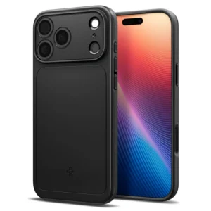 SPIGEN tok THIN FIT MAG kompatibilis a MagSafe készülékkel az IPHONE 17 Pro számára fekete színű