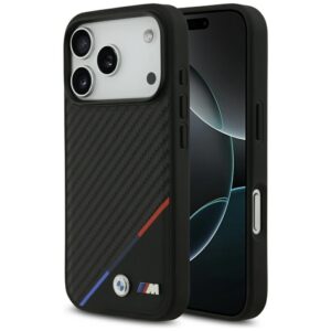 Tojás BMW M Carbon Tricolor Line MagSafe iPhone 17 Pro-hoz fekete