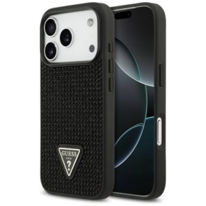 tok Guess strasszos háromszög logó iPhone 17 Pro fekete