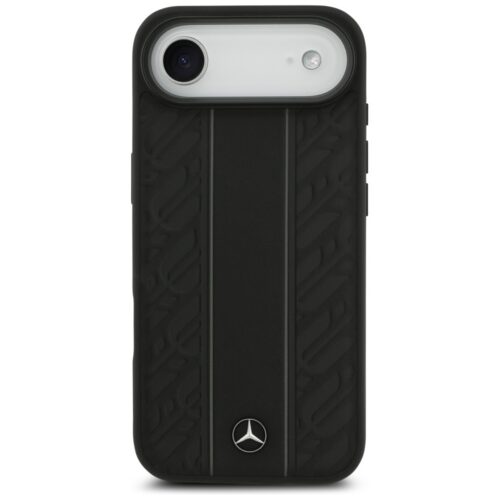 tok Mercedes Bőr Laurel Leaves csíkos csíkok MagSafe az iPhone Air készülékhez fekete - Image 2
