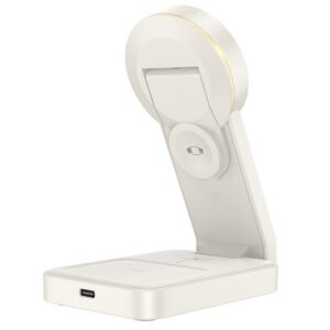 HOCO vezeték nélküli töltő 3 az 1-ben 15W Magsafe kompatibilis motorkerékpár CQ3 fehér