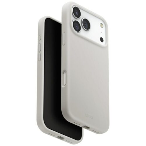 UNIQ Lino tok iPhone 17 Pro Max Magclick töltés világosszürke színben
